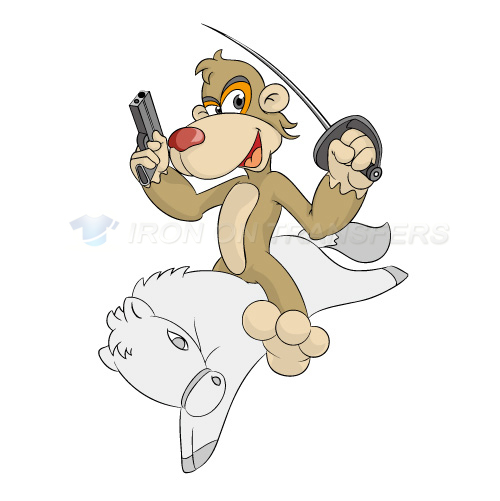 Monkey Iron-on Stickers (Heat Transfers)NO.8628